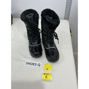 Womans Alpine Design Snow Link 11 Snowlynxll Black Quilted Midcalf Snowboots 7